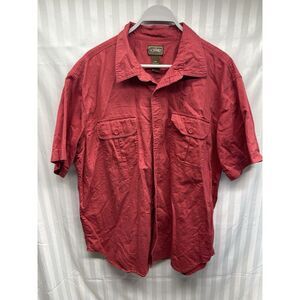 C.E. Schmidt Work Wear Mens‎ Shirt Size 2XL Red Short Sleeve